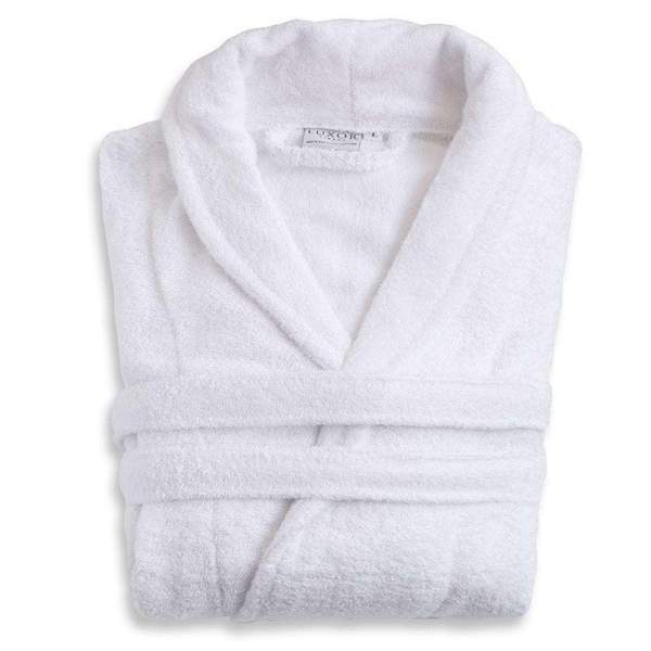 Luxury Plush Bathrobe | Egyptian Cotton Custom Robe | Unisex, White
