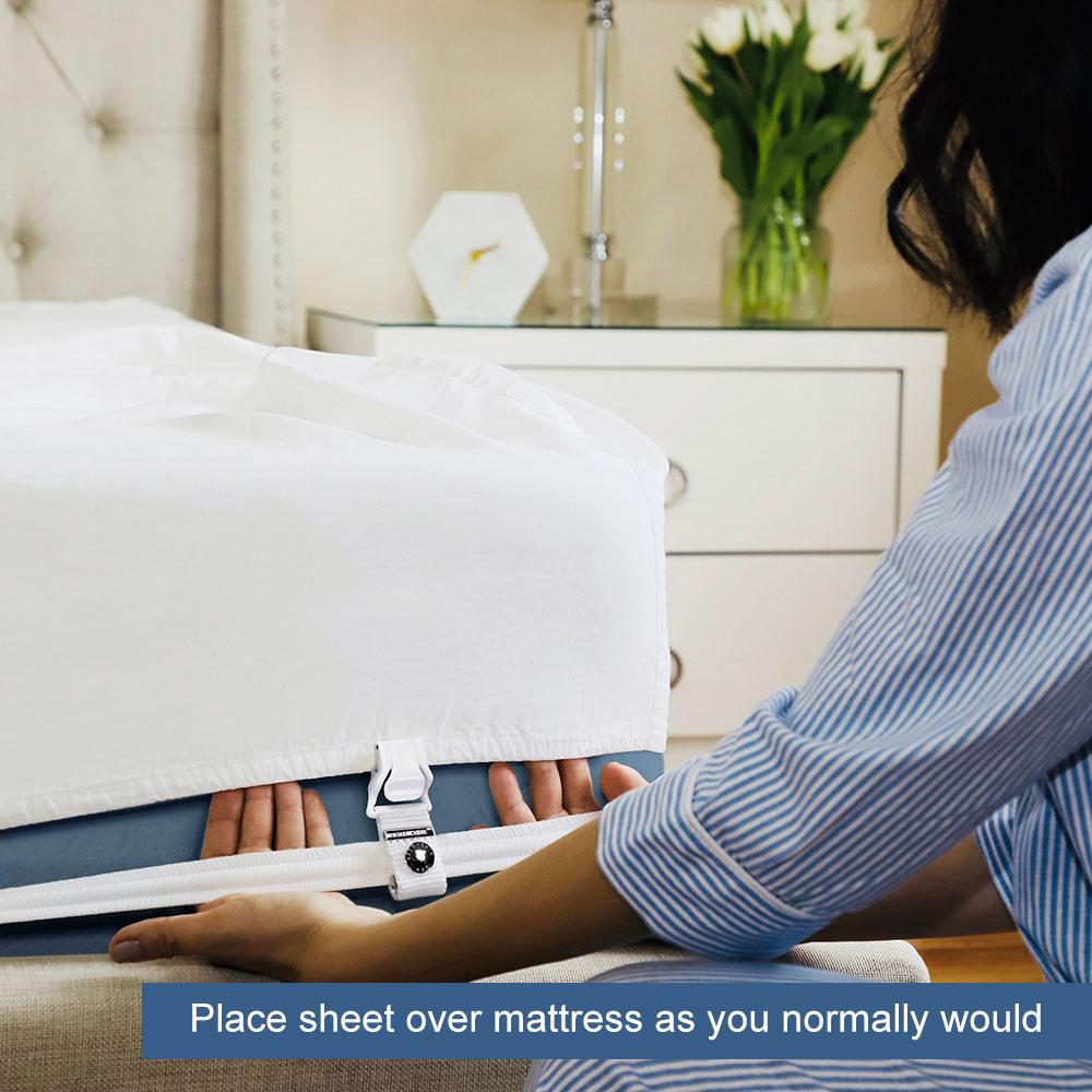Buy Bed Scrunchie Sheet Holder Straps, Bed Sheet Holder Straps, Sheet  Corner Holders, 360 Degree Bed Sheet Tightener, Ideal for All Mattress  Sizes at ShopLC.