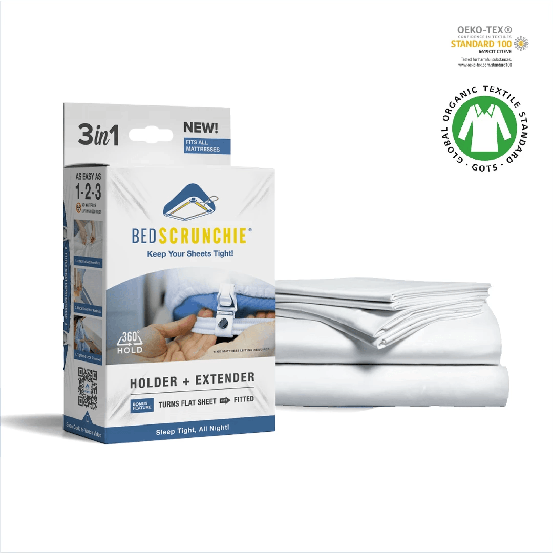 Organic Cotton Sheet Set + Bed Scrunchie Bundle