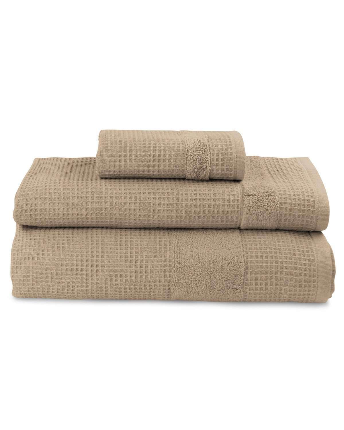 Buonaparte Egyptian Cotton Waffle Luxury Spa Towel Collection, Size: Hand Towel, Beige