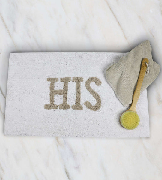 Darling Tufted Absorbent Bath Mat with Embroidery - Luxor Linens 