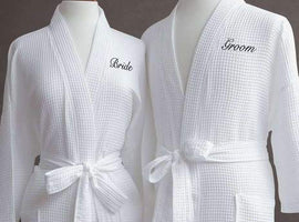 Lakeview Signature Egyptian Cotton Resort Waffle Spa Robe - Fun Gifts - Luxor Linens 