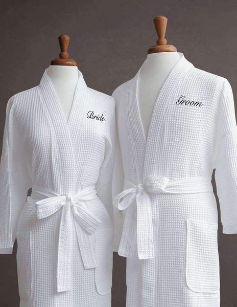 Lakeview Signature Egyptian Cotton Resort Waffle Spa Robe - Fun Gifts - Luxor Linens 