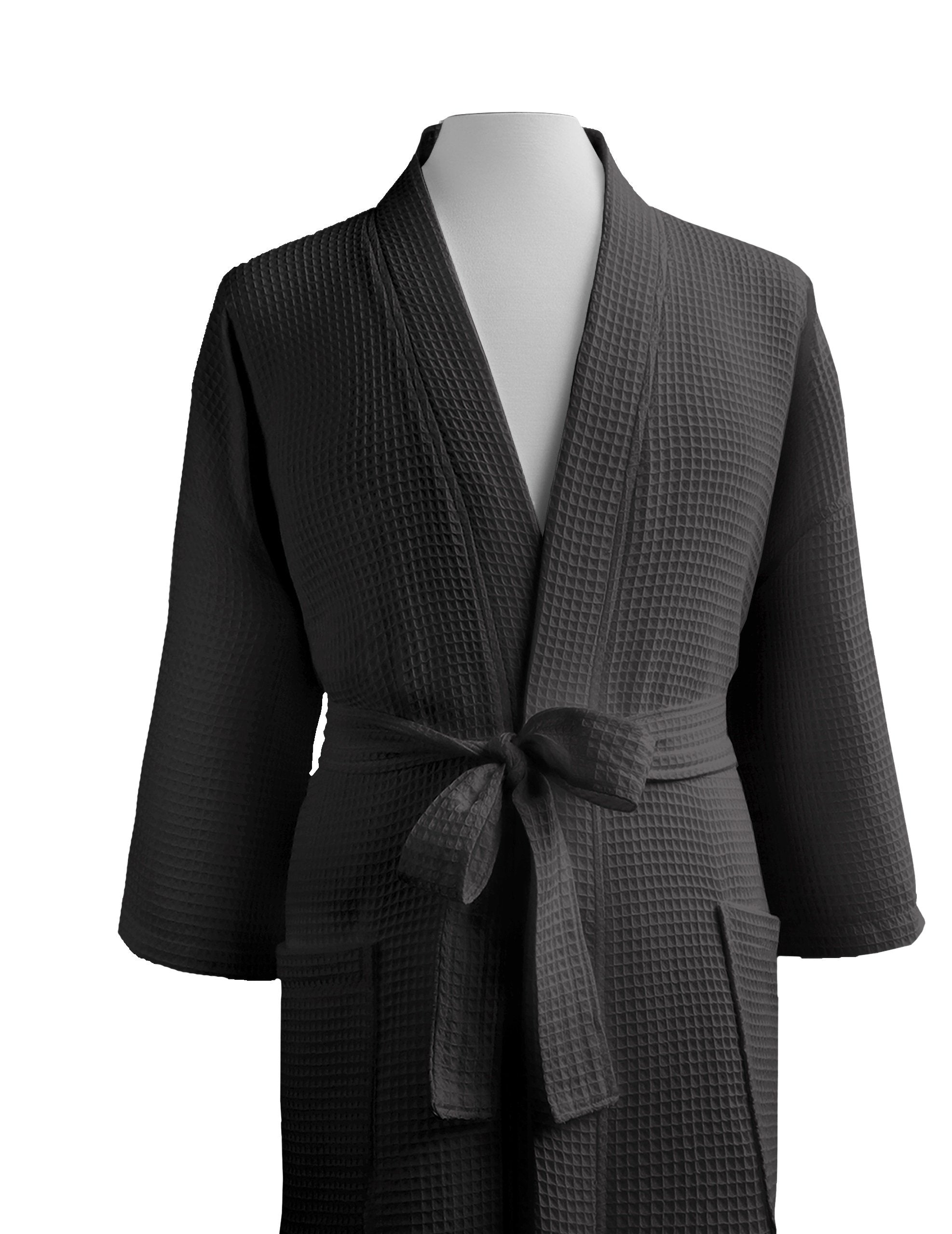 Giovanni Waffle Robes, Dark Grey Giovanni Waffle Robes, Dark Grey