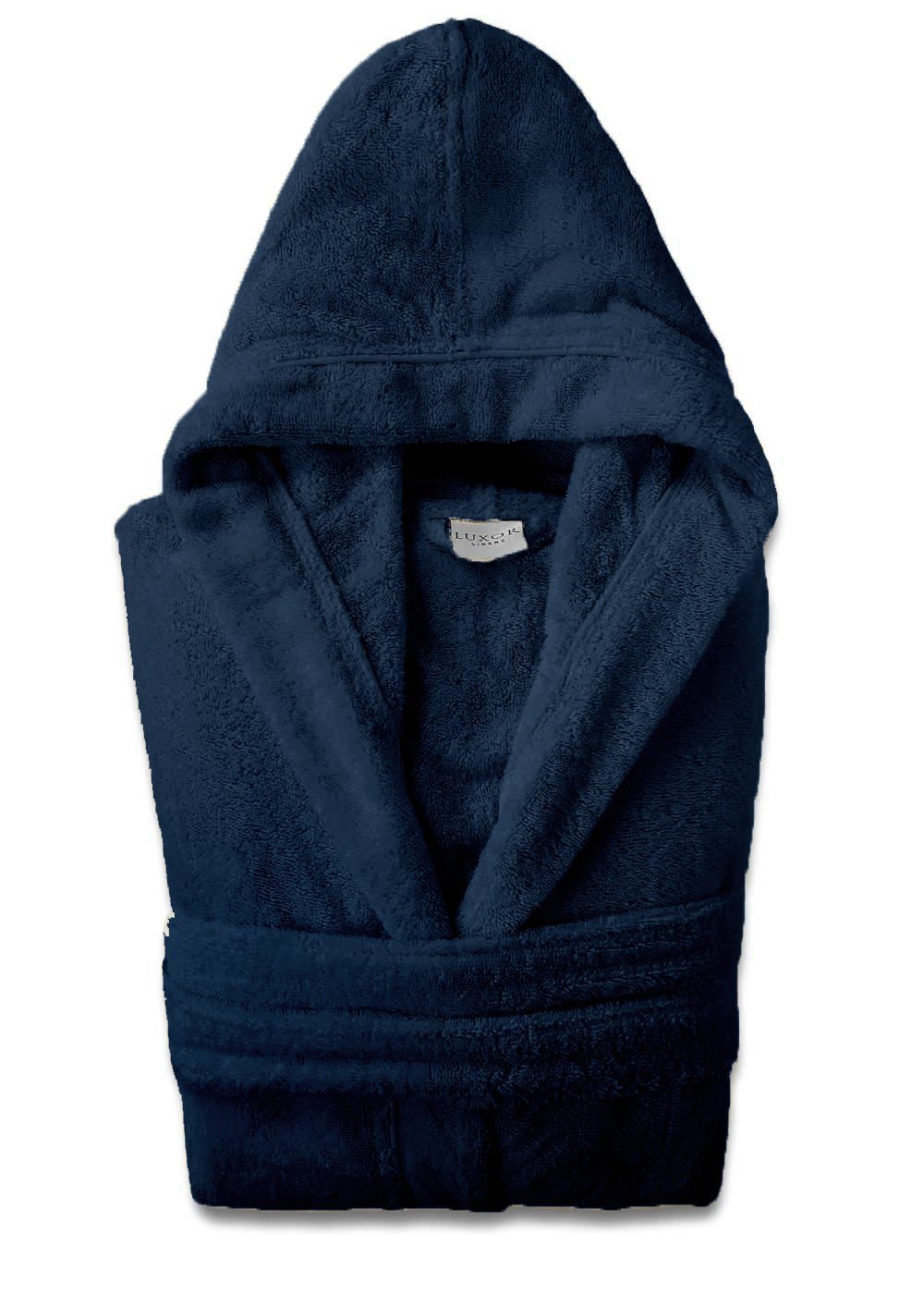Cotton Bathrobe | Intimo Men's and Women's Robes, Unisex, Navy - Custom Monogrammed | Luxor Linens Cotton Bathrobe | Intimo Men's and Women's Robes, Unisex, Navy - Custom Monogrammed | Luxor Linens