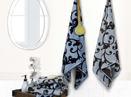 Provance Hotel Luxury Jacquard 5-Piece Towel Set - Luxor Linens 