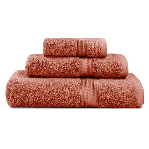 Hotel Quality Turkish Towel Set for Bathroom (6 Pcs Towel Set), Coral