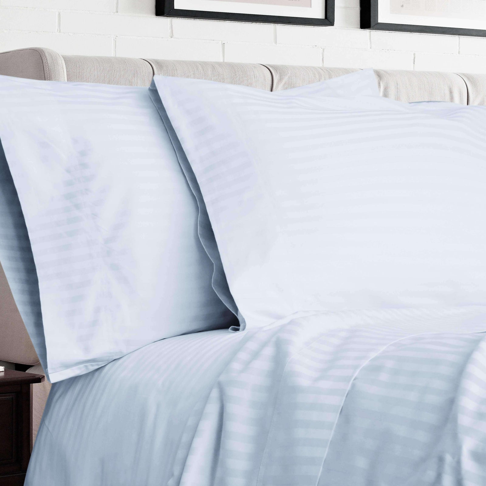 Valentino Stripe 1200 Thread Count Egyptian Cotton Duvet Cover set - Luxor Linens 