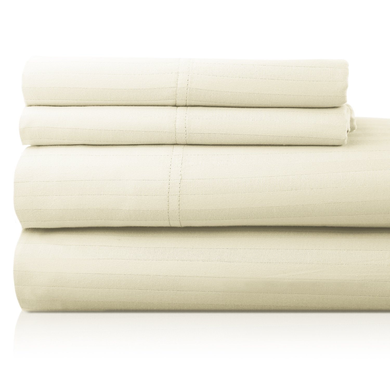 Valentino 1200 Thread Count Egyptian Cotton Sheet Set - Striped Pattern