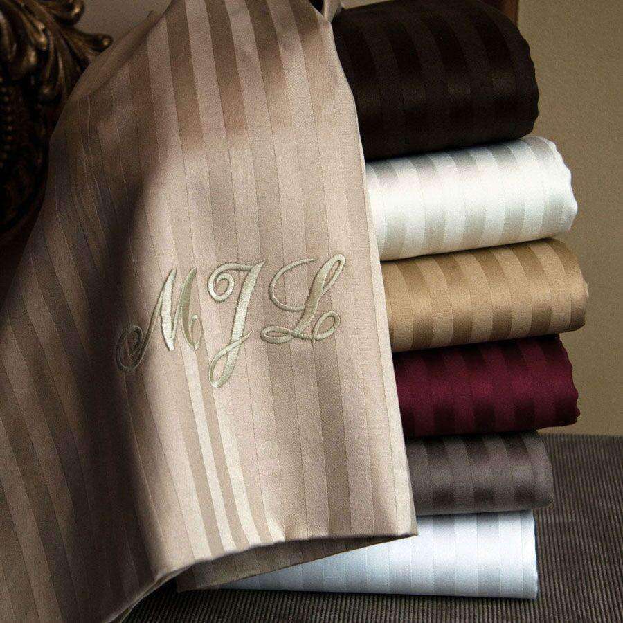 Valentino 1200 Thread Count Egyptian Cotton Sheet Set - Striped Pattern